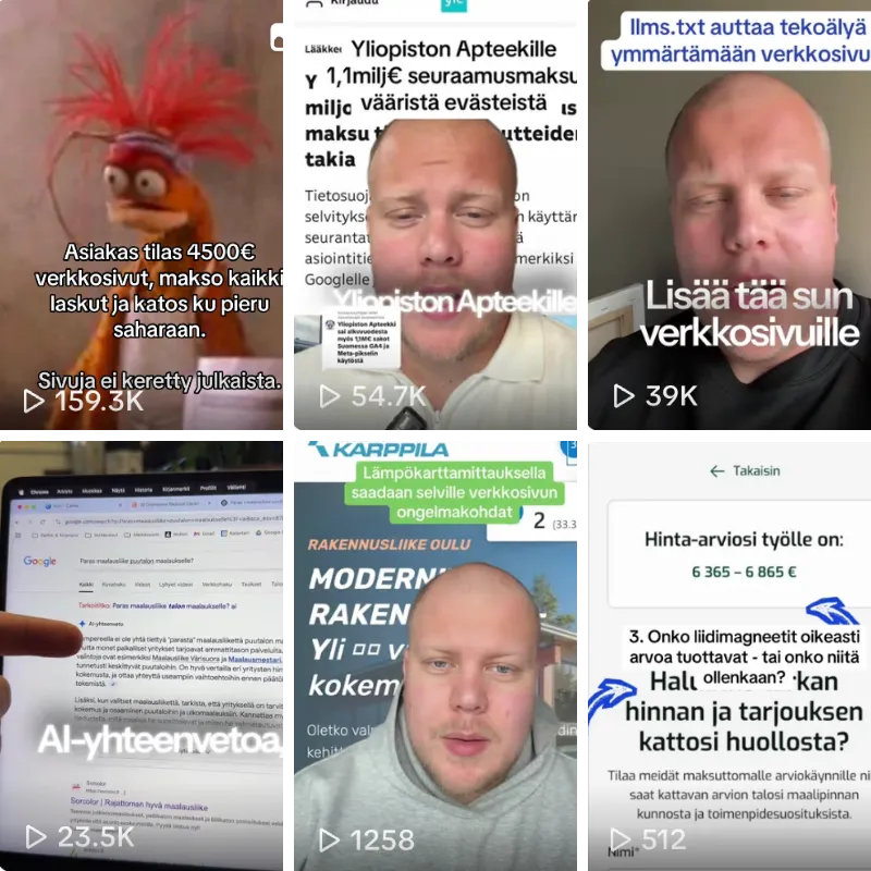 Luomassa TikTokissa